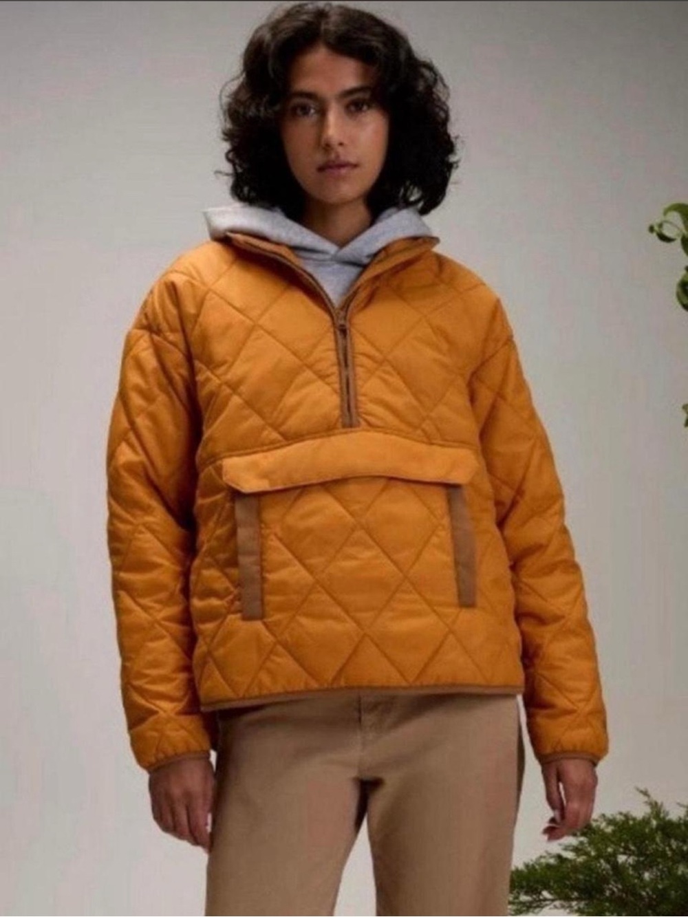 Alpine Design Quilted Pullover Jacket Women’s XL Burnt Orange Anorak